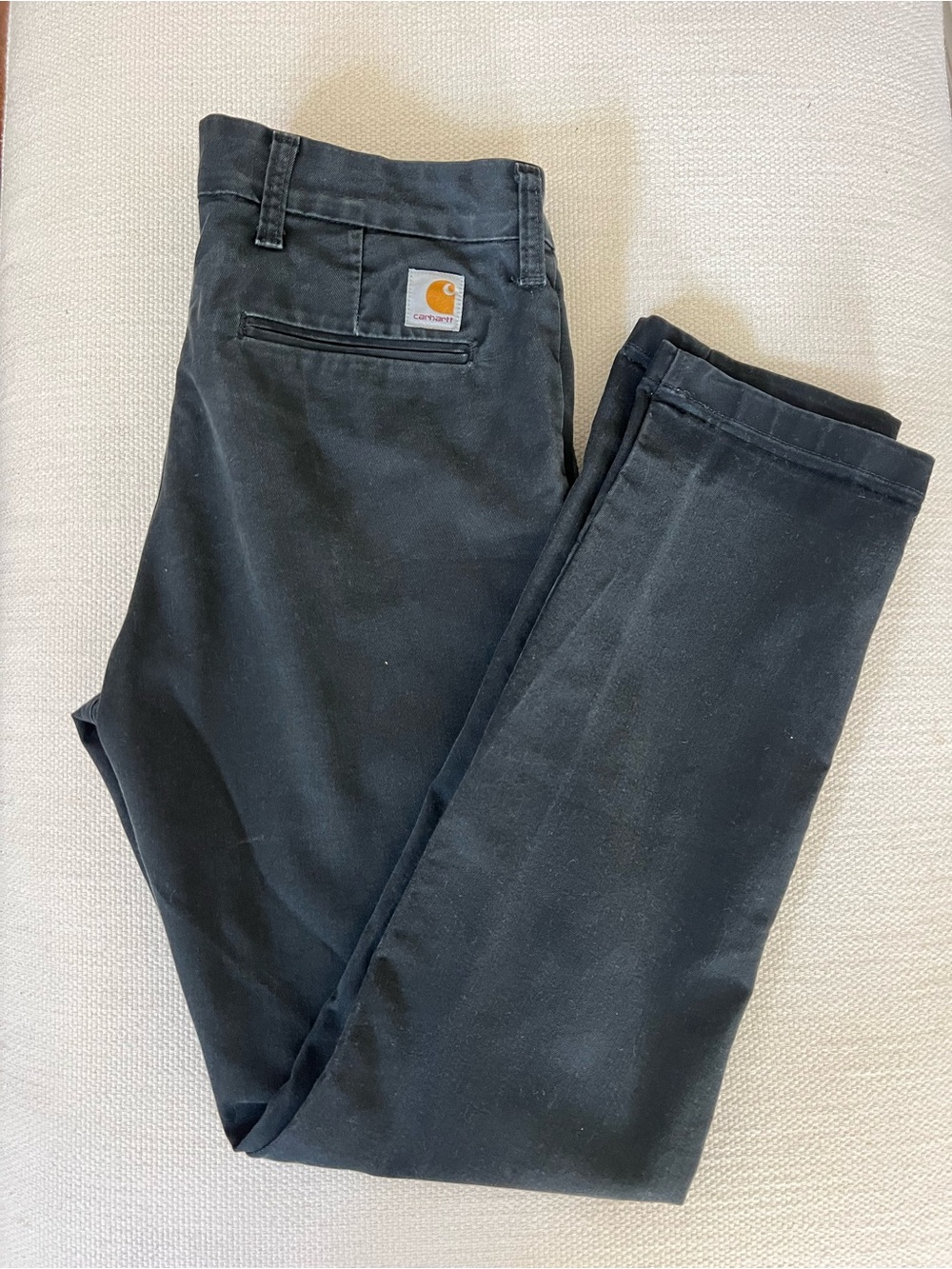 Carhartt  WIP Sid Men's Black Straight-Leg Chinos